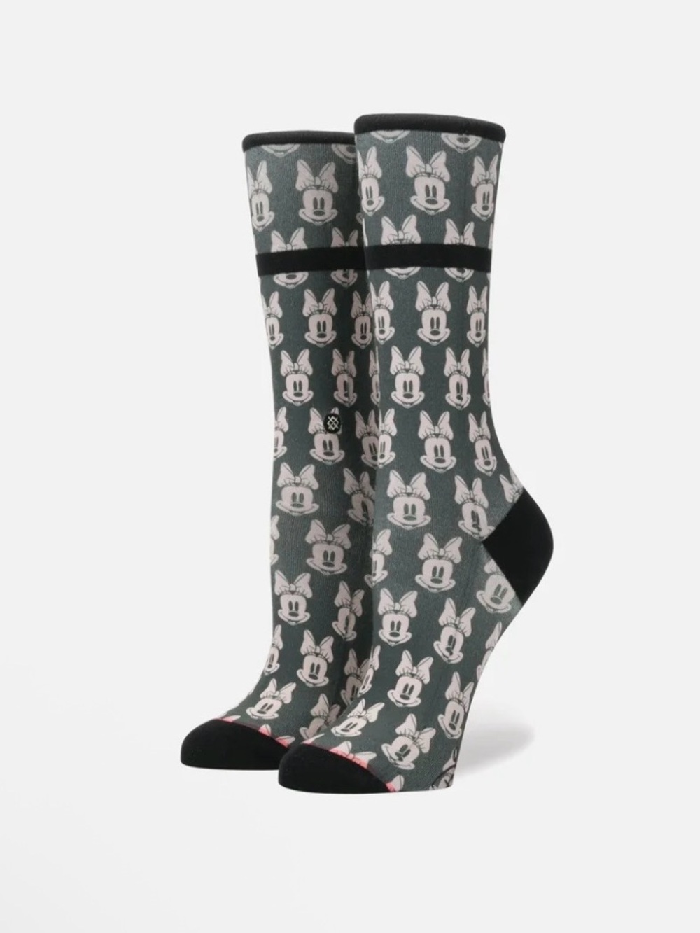 New Stance x Disney Mini Minnie Mouse Socks - Ivory & Black Sz Small US 5-7.5